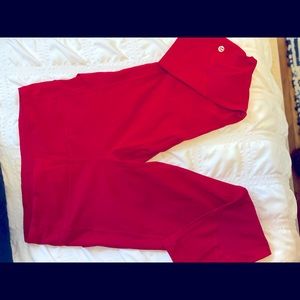 True Red Lululemon Capri Leggings